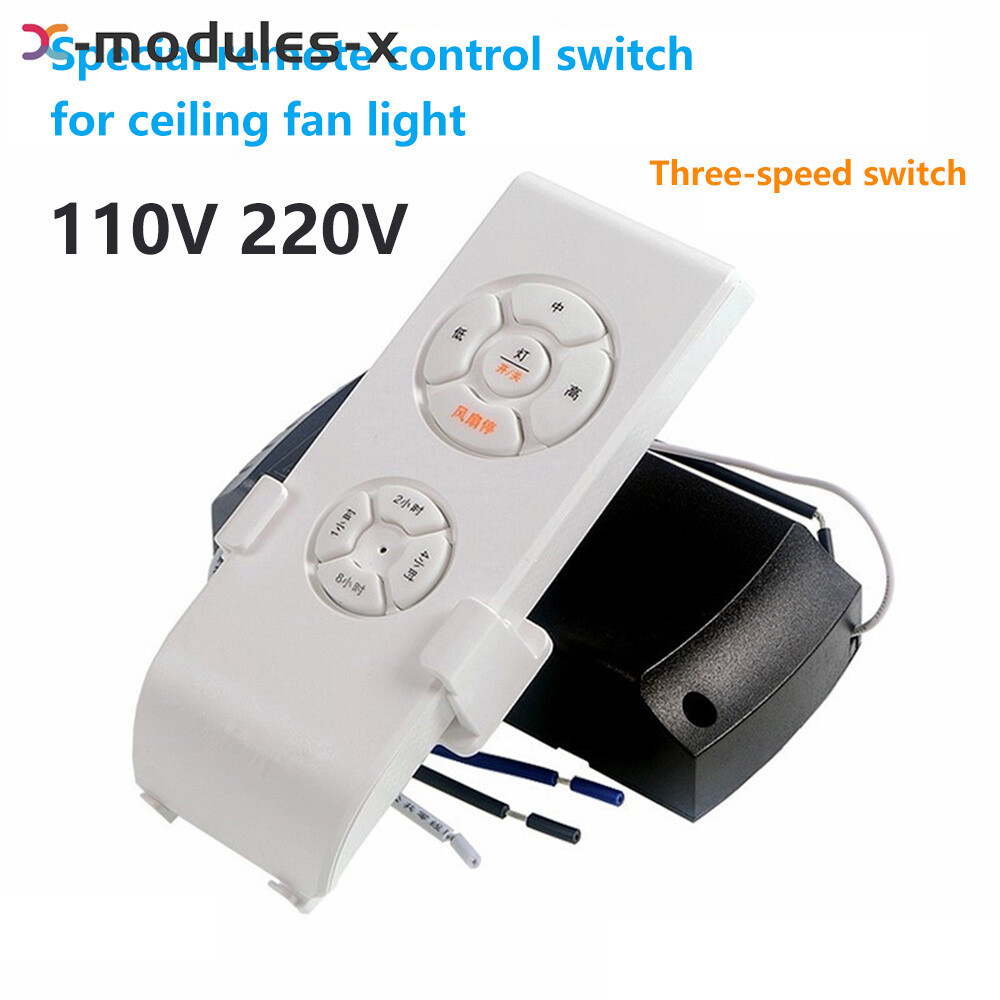2 Way Universal Ceiling Fan Lamp Light Remote Control Receiver Kit Timing New