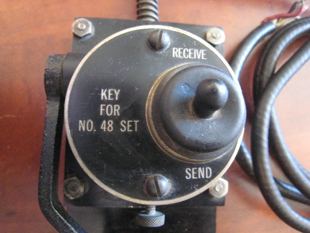 WW2 British No 48 Manpack Radio Transceiver Morse Code Telegraph Key, Flameproof