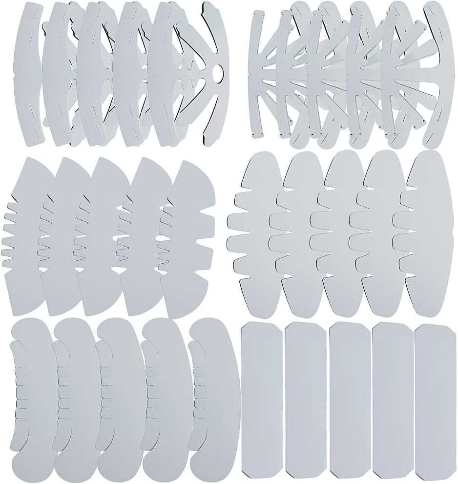 30 Pcs Baseball Caps Inserts Shapers, 6 Design Cardboard Hat Support Brim Holder