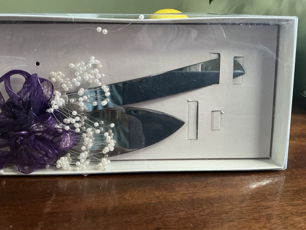 Hallmark Engravable Wedding Cake Knife and Server Set- New