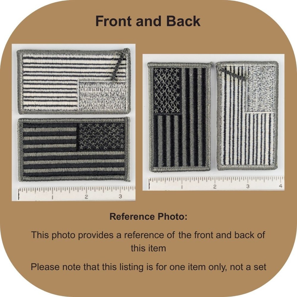 Reverse American Flag Patch - Subdued UCP/ACU Foliage Green - Sew-On Patch