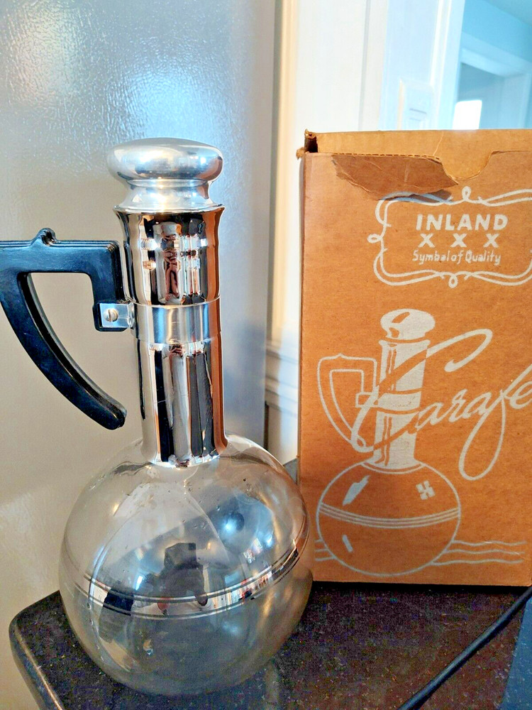 MCM - Handblown Vintage Coffee, Hot water, Tea Decanter 12" INLAND w/box