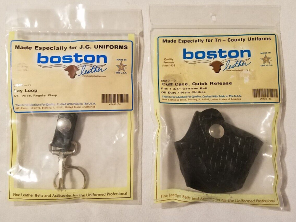 Handcuff Case. Key Loop. BOSTON LEATHER. Fast Shipping!