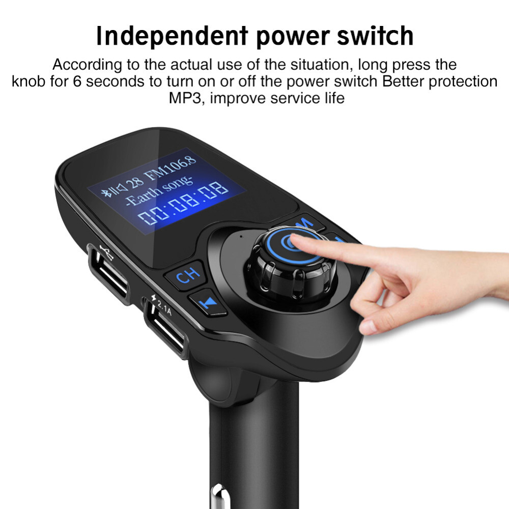 Bluetooth Wireless FM transmitter Adapter charger for Car Stereo Radio Speaker