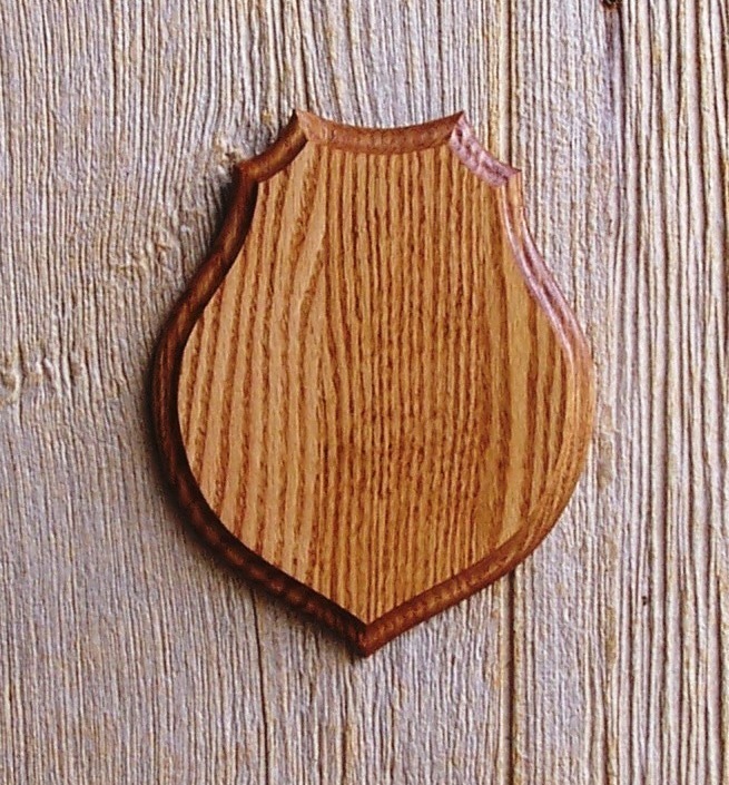 Solid Medium Oak Antler Mount Plaque