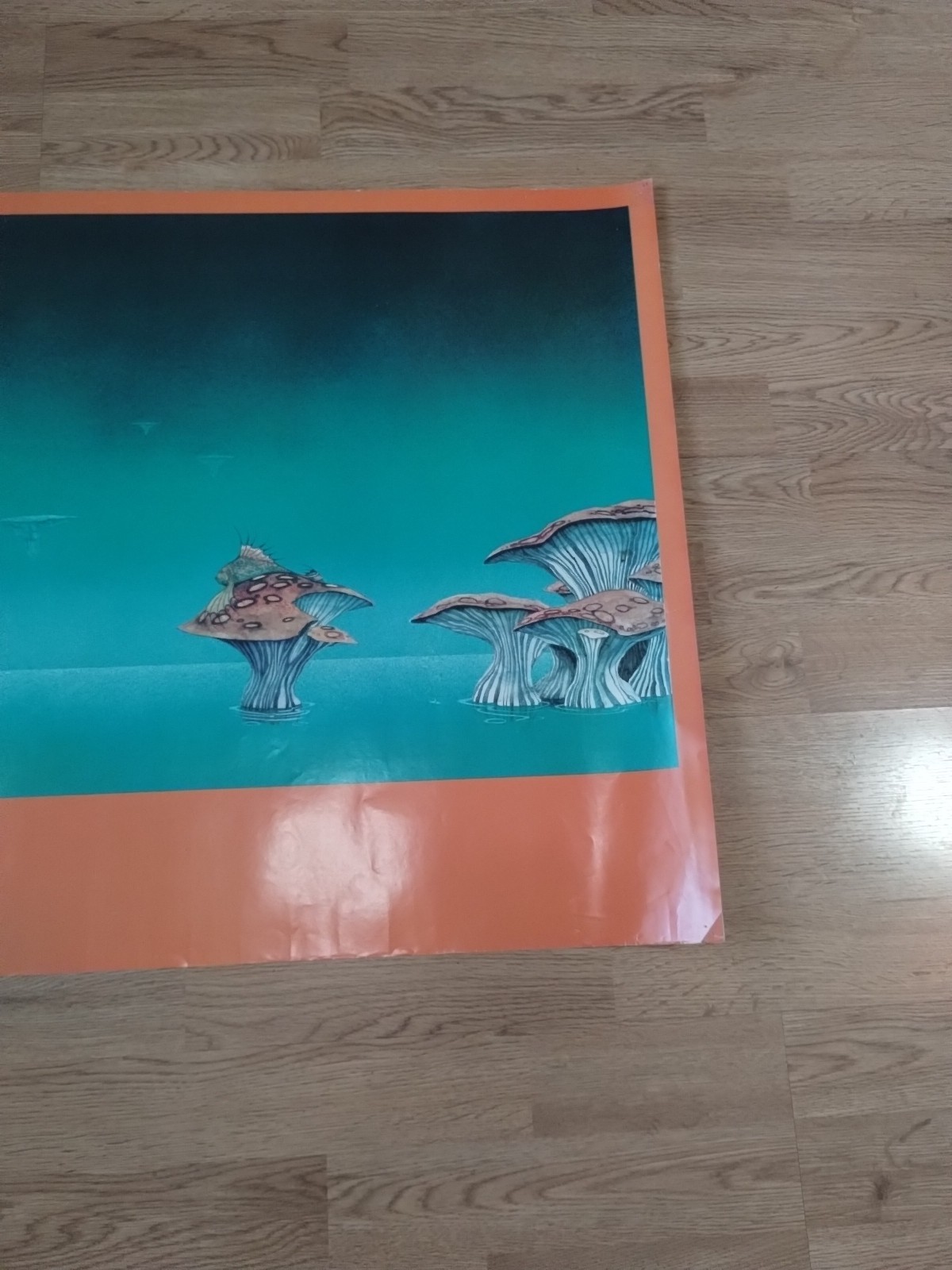 RARE 1973 Fish Yessongs 4 Roger Dean Cover Art Big-O Poster England Psychedelic
