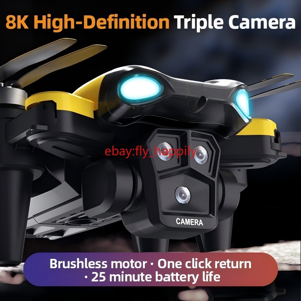 8K Dual Camera Drone Long Flight Control One-Key Return FPV Gift
