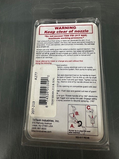 TriTech T93R Maxx Series Airless Spray Tips 207-213