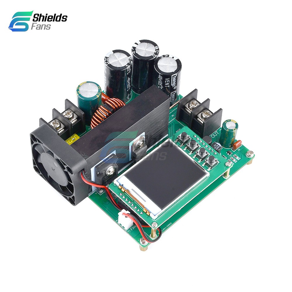 DC9V~60V 900W 15A CNC LCD Display Constant Current Voltage DC Boost Module