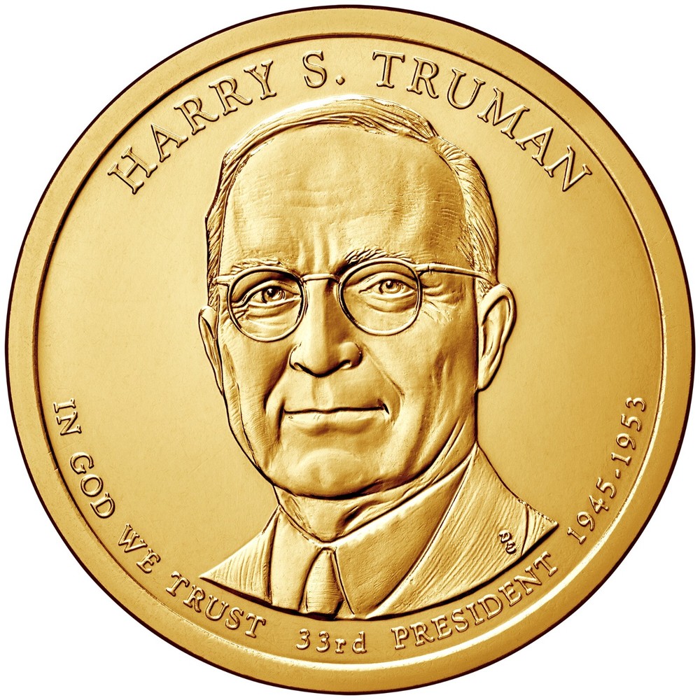 2015 P Harry Truman Presidential Dollar From Mint Roll - Position B