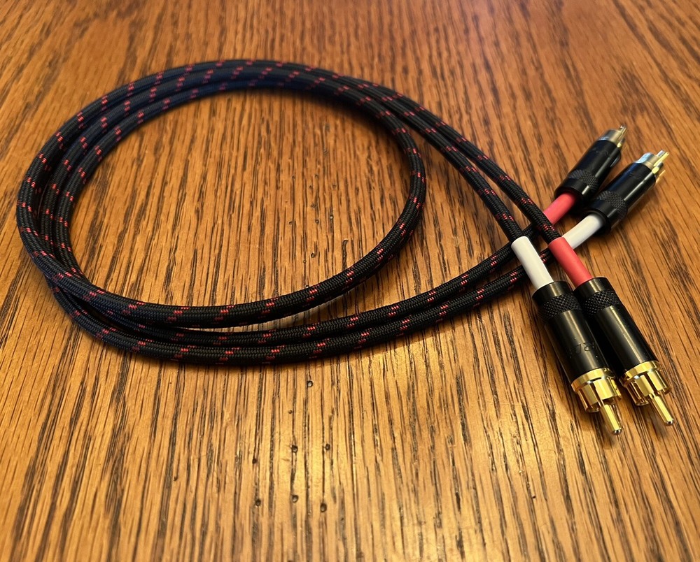 6 Ft. JMB CABLE CO. Audiophile Gold Reference Standard Rca Interconnect Cables