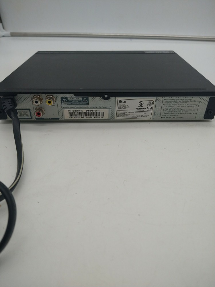 LG DVD Player (DP132H) Missing Remote Tested/Working