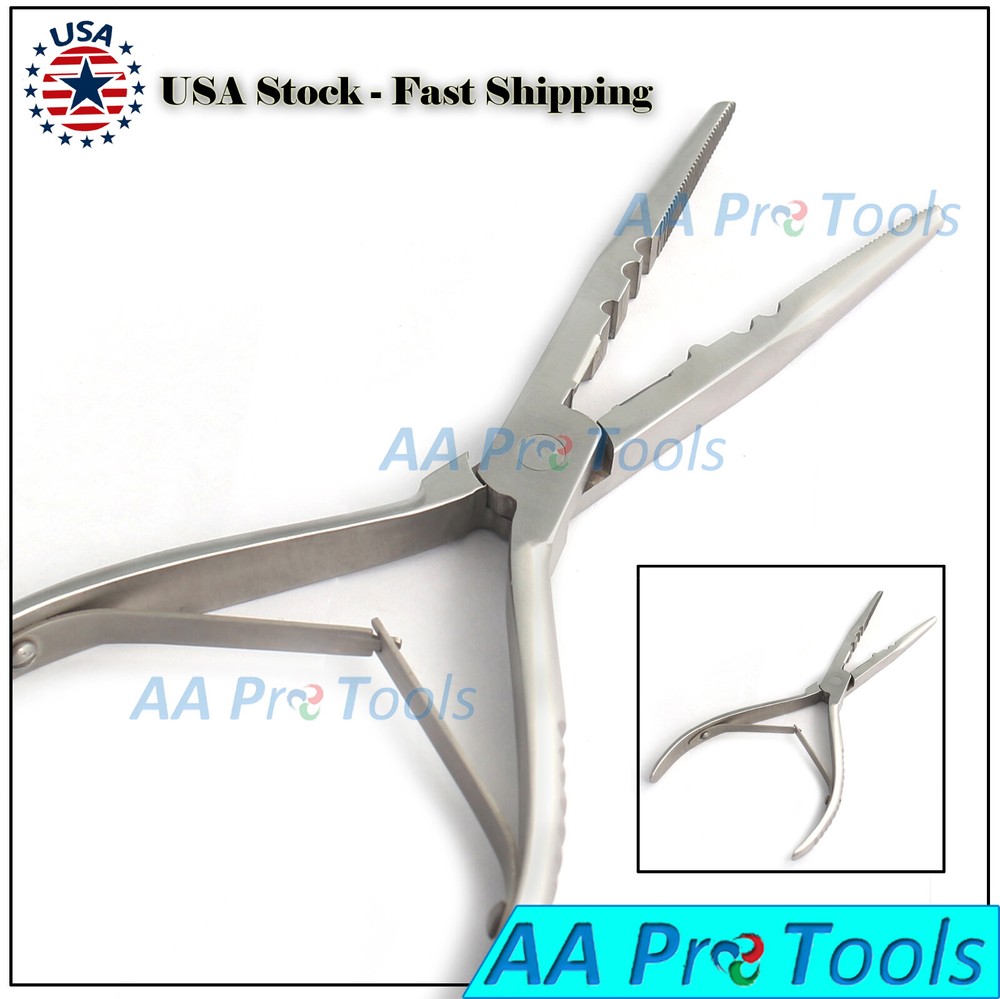 Triangle Fish Bone Pliers Silver Ring Line Cutter Fishing Split Hook