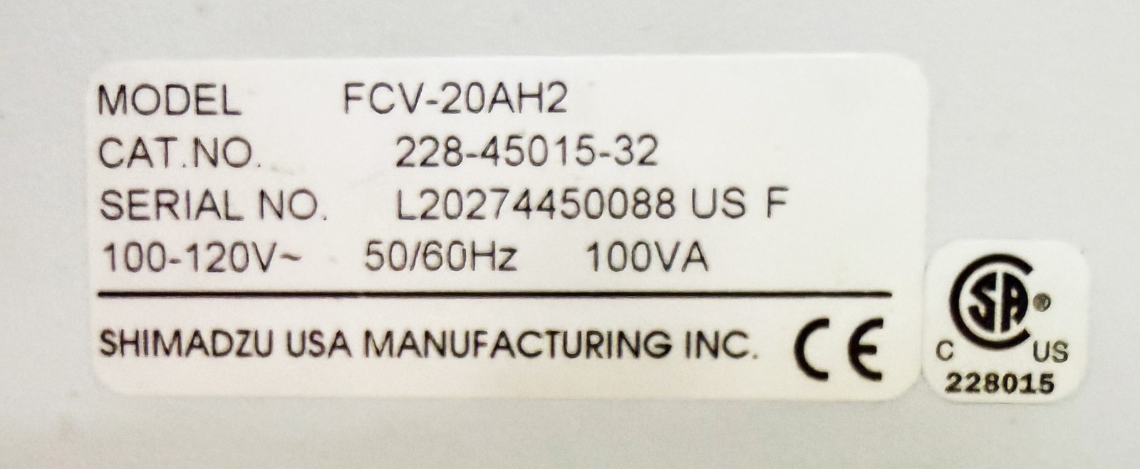 Shimadzu 228-45015-32 High Pressure HPLC Switching Valve FCV-20AH2