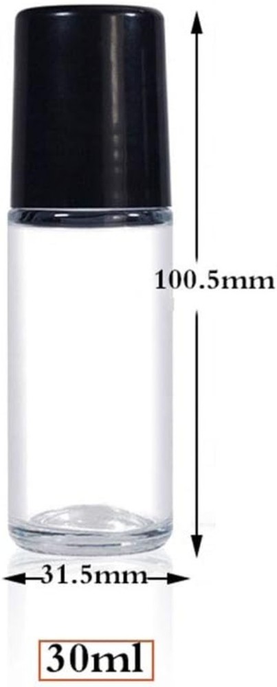 4PCS 30ml Essential Oil Roller Bottles, Empty Refillable Clear Glass Roll-on ...