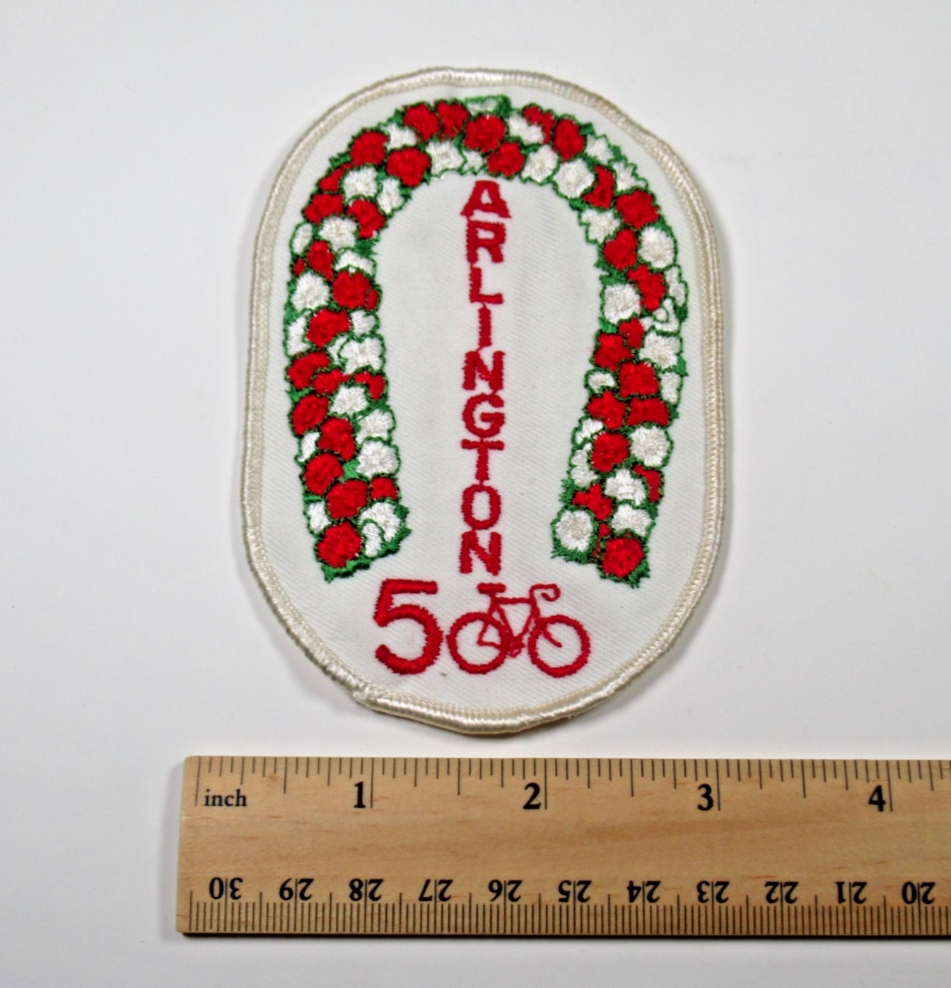 Arlington 5 Furlongs cycling patch vintage embroidered bicycle club sew on