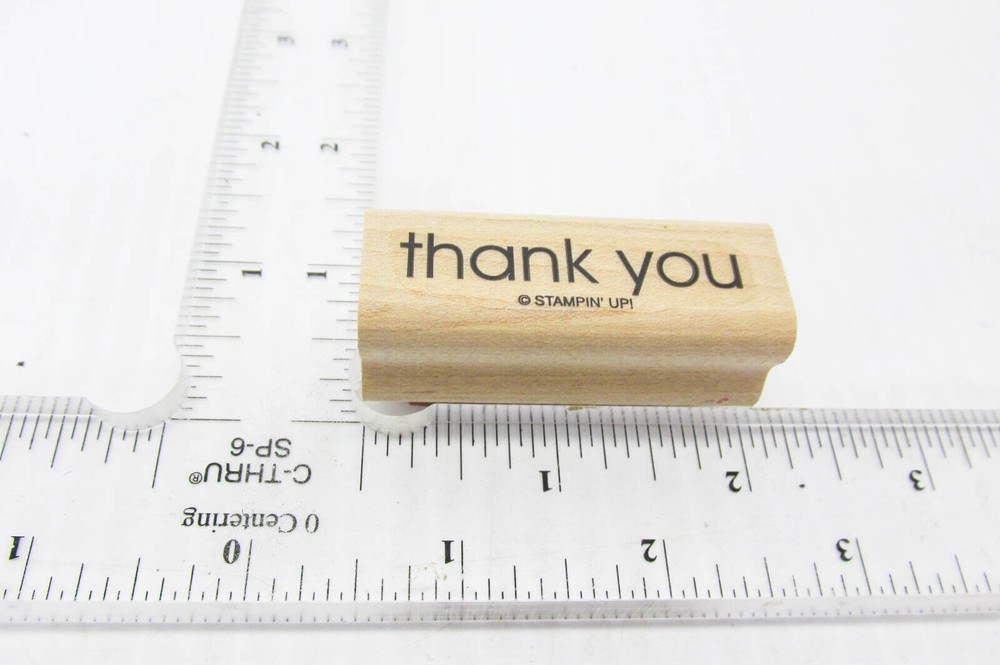 Understated Lower Case Thank You Rubber Stamp - Stamp Set G130