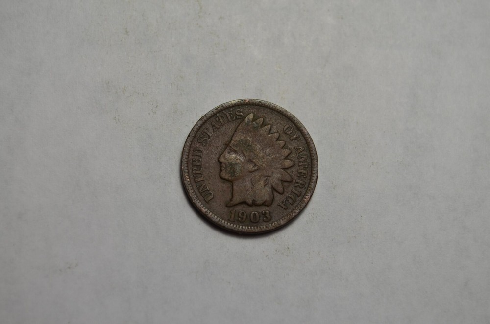 1903 INDIAN HEAD CENT GOOD CONDITION SOLID NICE OLD COIN FREE SHIPPING #37