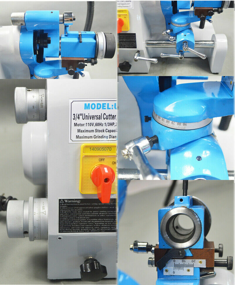 220V U3 Universal Cutter Grinder Sharpener R8 Collet Multi-functional ф0-3.94"