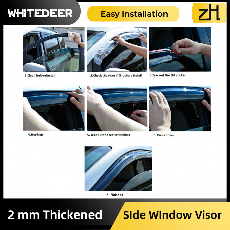 Fits Mazda CX-5 2017-2023 Side Window Visor Sun Rain Deflector Guard