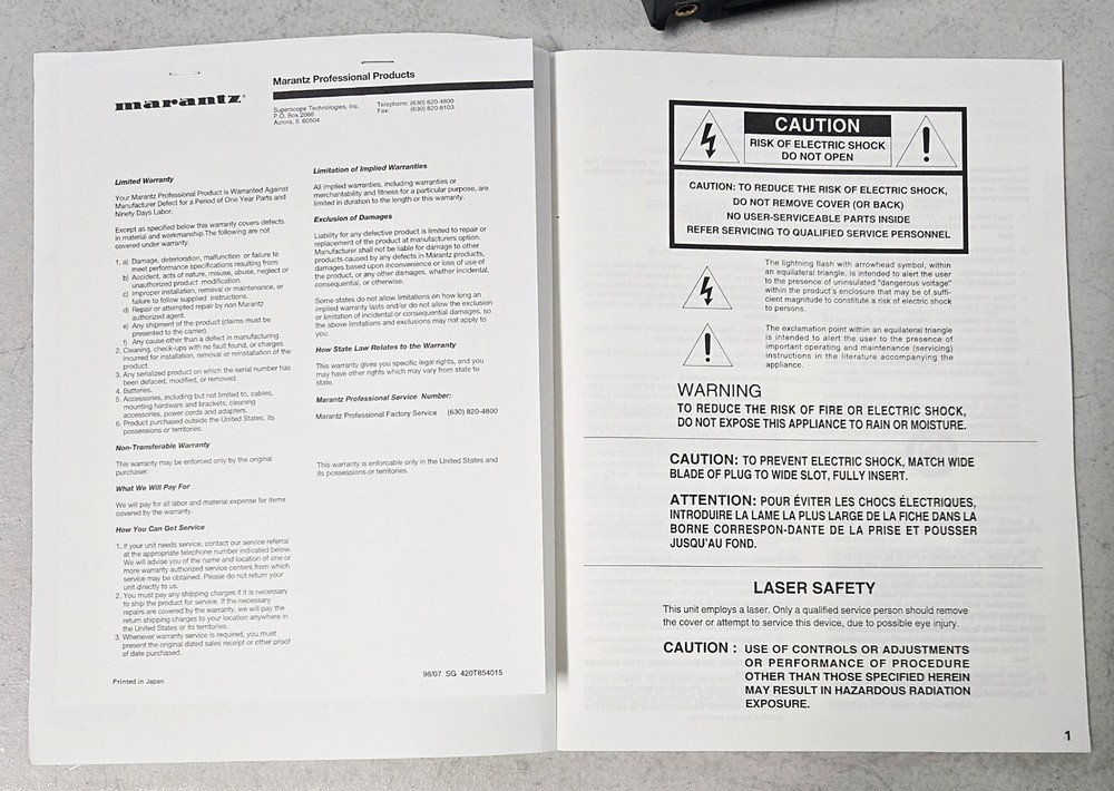 Marantz Portable Mini Disc Recorder PMD650