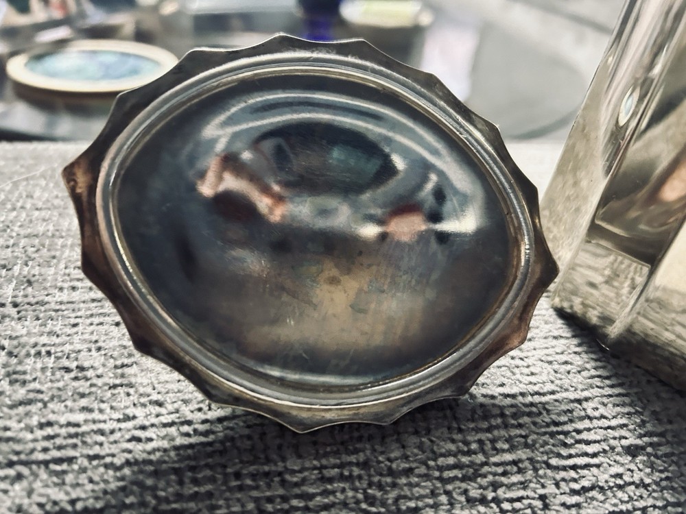 Beautiful Etched Silver Covered Dish, Lunt