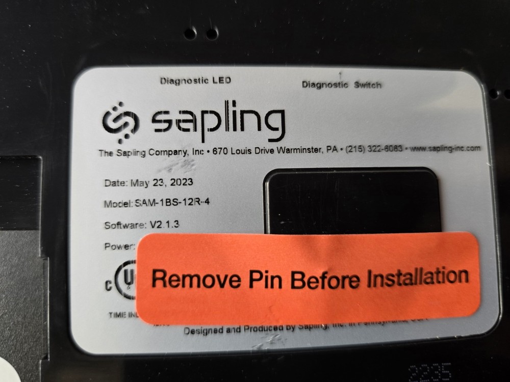 Sapling Analog Wall Clock SAM Series Hard Wired | SAM-1BS-12R-4