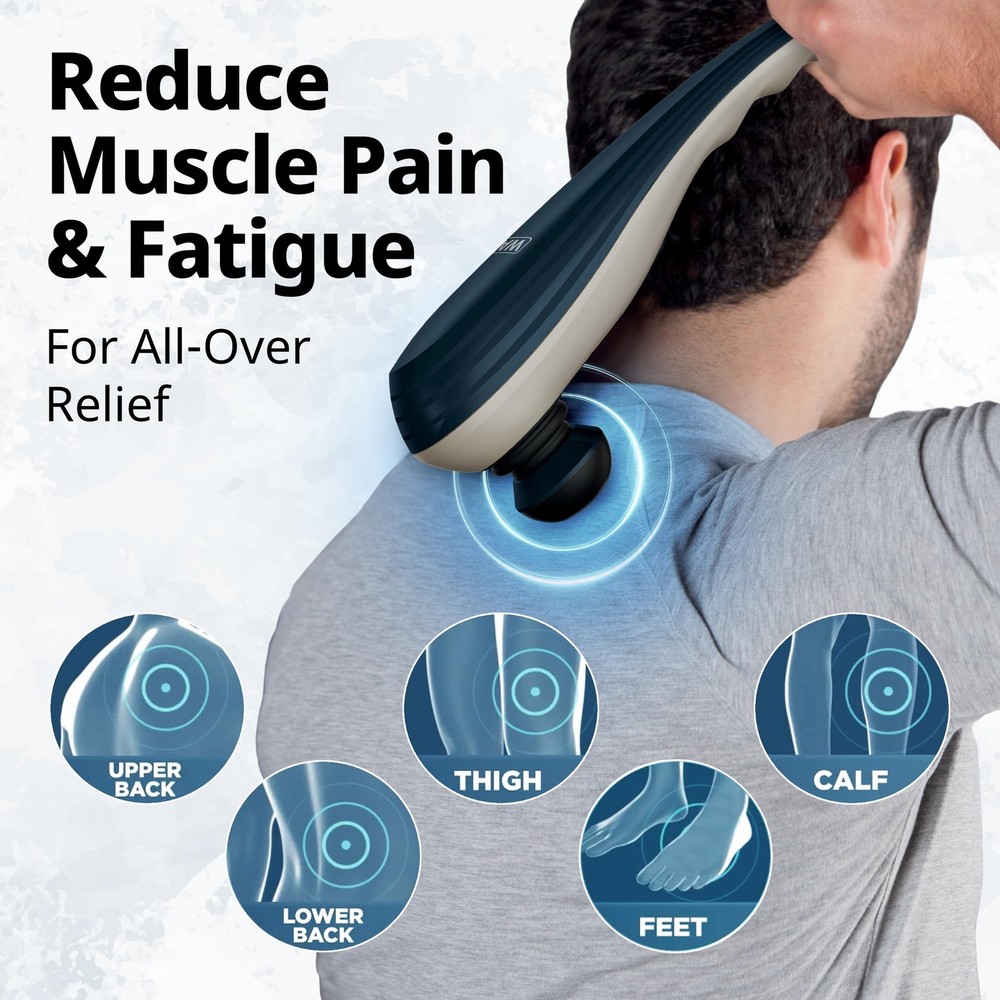 Percussion Massager Handheld Therapy Variable Intensity Wahl 4290-300 Deep Long