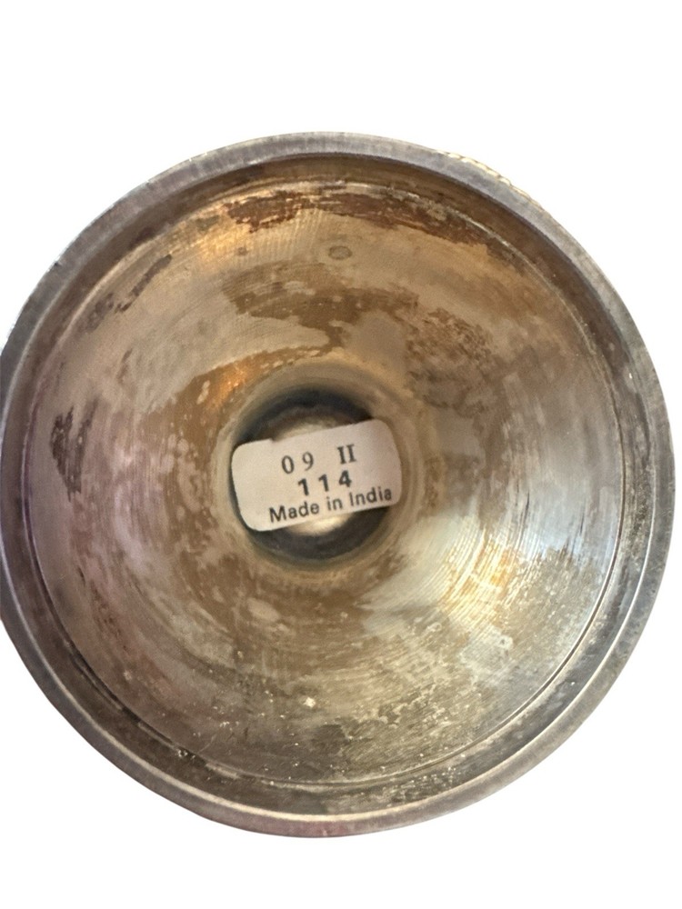 Silver Plate Footed Bowl/Urn with Handles, Made in India