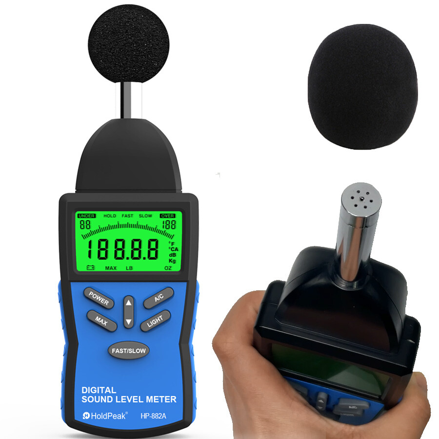 Decibel Meter Sound Level Reader DB Meter Noise Detector 130dBA/130dBC Backlight