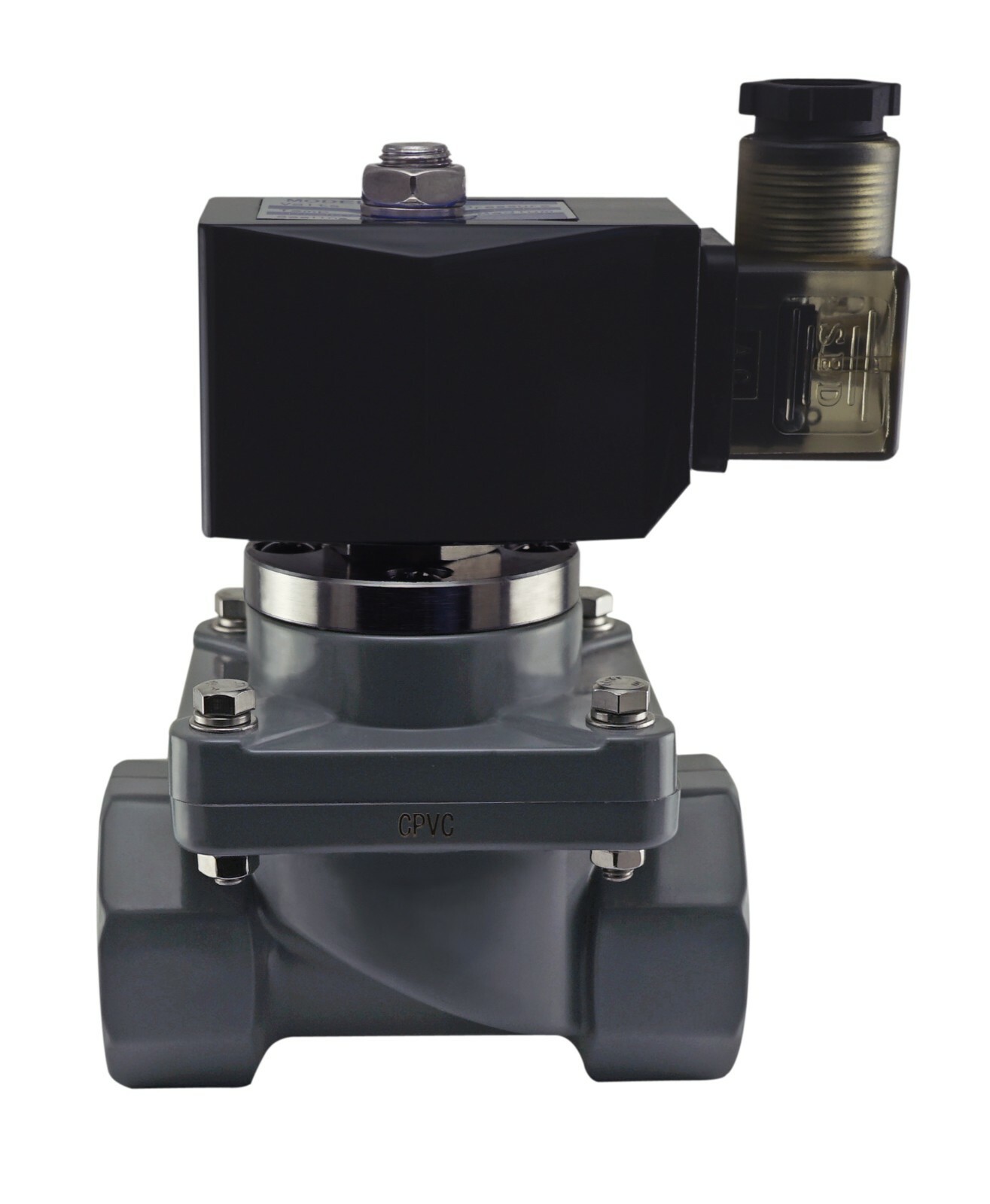 1/2" Anti Corrosion Salt Water Acid Resistant Solenoid CPVC Valve NC 220V AC