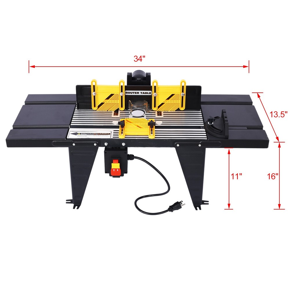 Electric Benchtop Router Table Wood Working Tool, Black