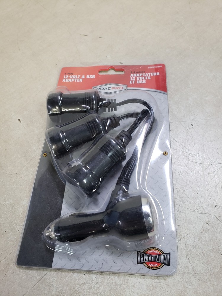 RoadPro RPPSP211USB 4-Way 12-Volt USB Access Adapter