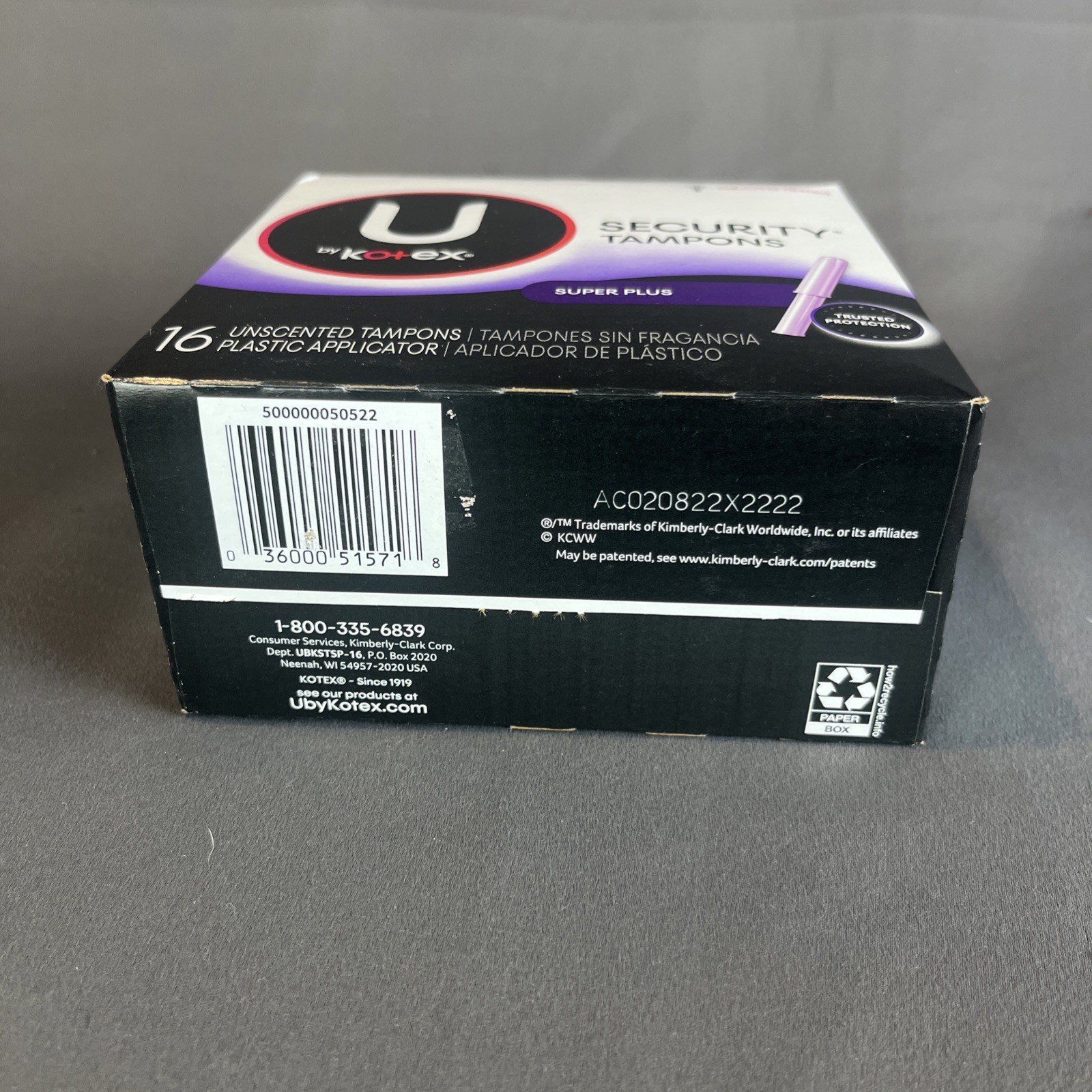 U by Kotex Super Plus Security Tampons, 16ct, Unscented - Discontinued