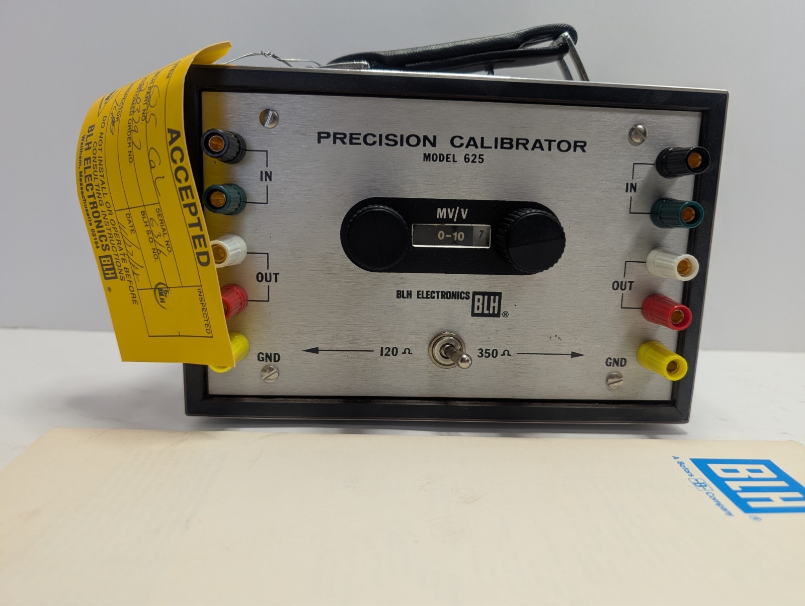 BLH Model 625 Precision Calibrator 0-10 mv/v NOS with Manual, NO TEST LEADS