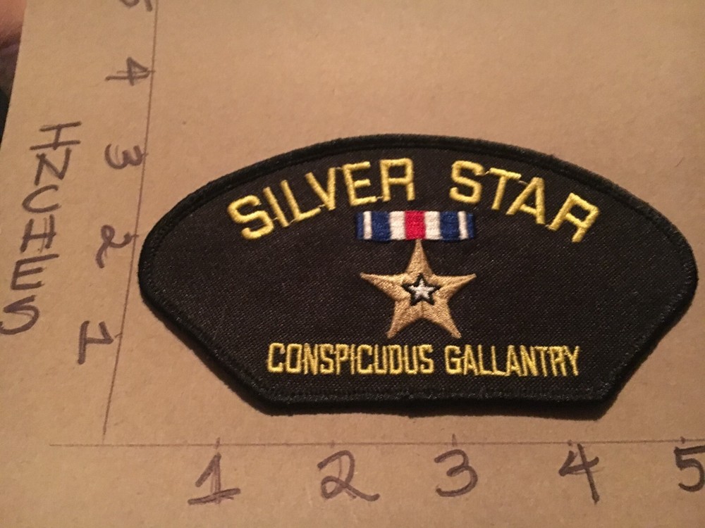 Silver Star Gallantry in Combat Hat Patch 4/25/25 modern