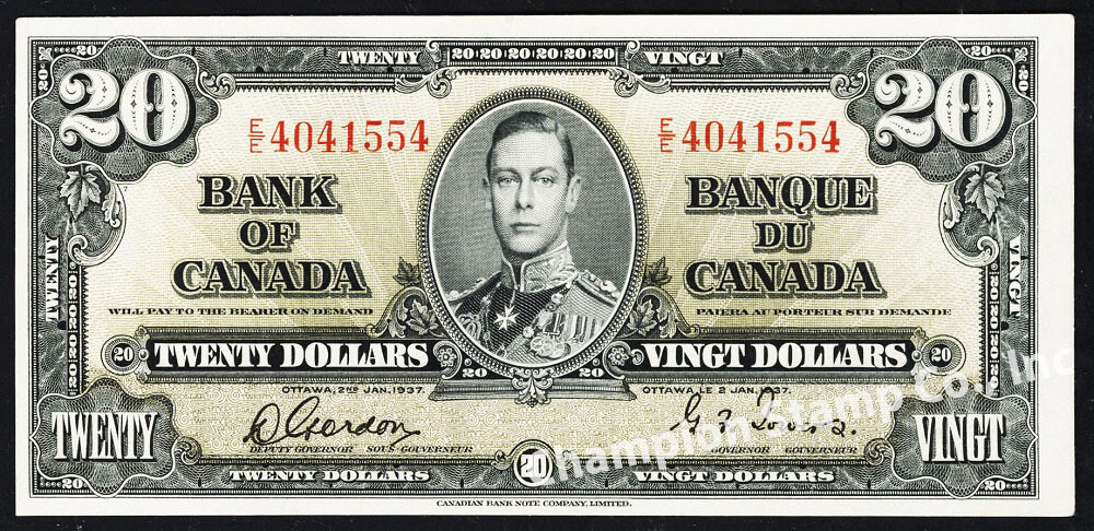 Canada Banknote 20 Dollars Cat No 62b