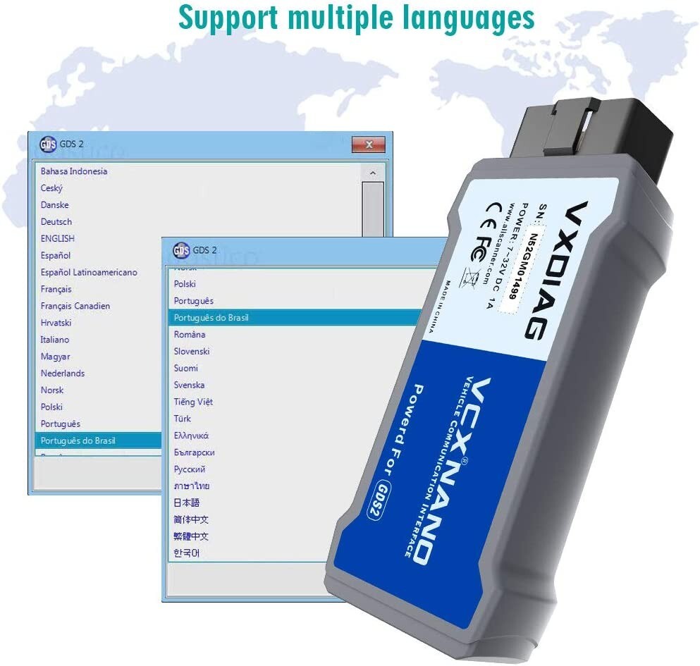 (NO TECH2WIN) VXDIAG VCX Nano GM USB + Surface Tablet w/GDS2 & Techline Software