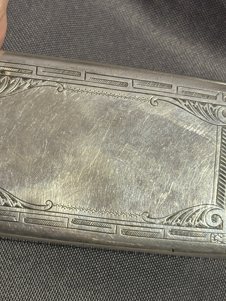 Antique Victorian 800 Silver Snuff Box Dated 1874