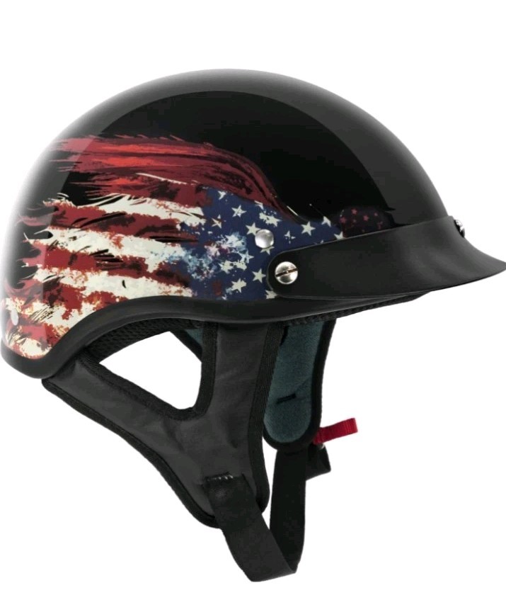VCAN Cruiser Solid Half Face Motorcycle Helmet