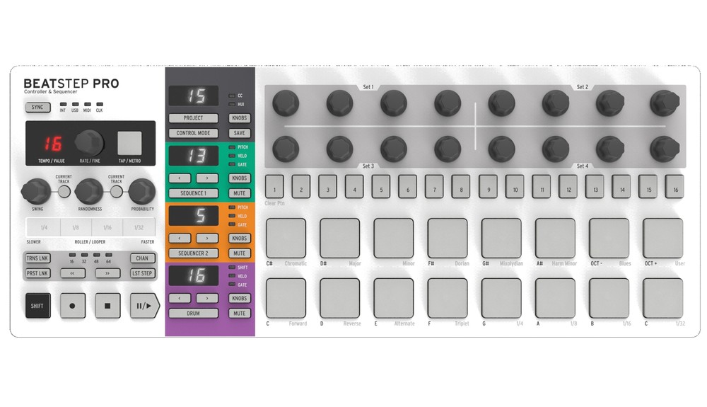 Arturia BeatStep Pro Sequencer Controller w/Drum Machine Integration Bundle