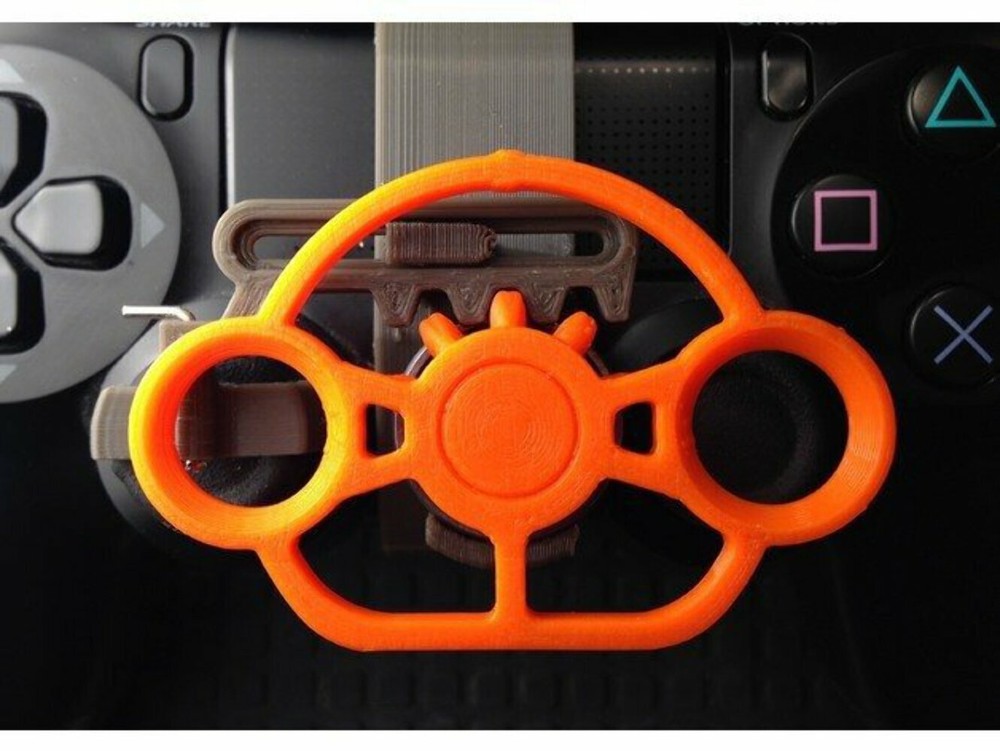 PS4 Controller Mini Steering Wheel - 3D Printed - Playstation 4 - PS4 Pro Active