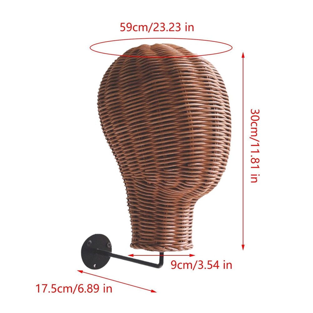 Wall Mount Mannequin Head Hat Display Rack Multifunctional Hat Holder Hat