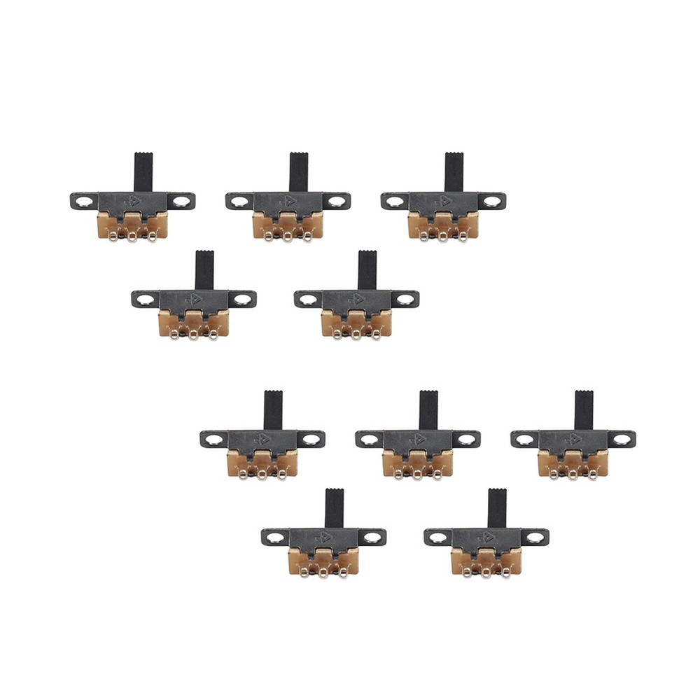 10Pcs 2 Position On/Off SPDT 3 Terminal PCB Panel Mini Vertical Slide Switch