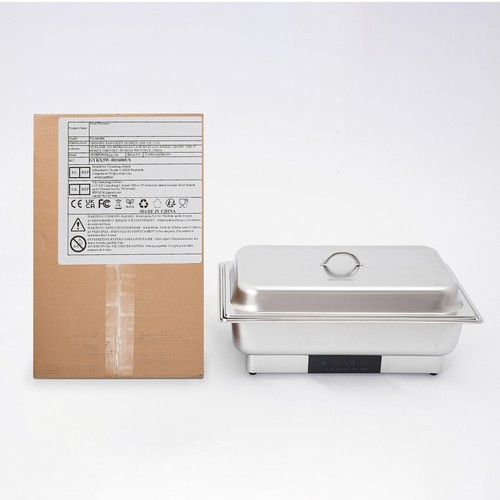9L Electric Chafing Dish with 2 Compartments & Smart Temperature Control