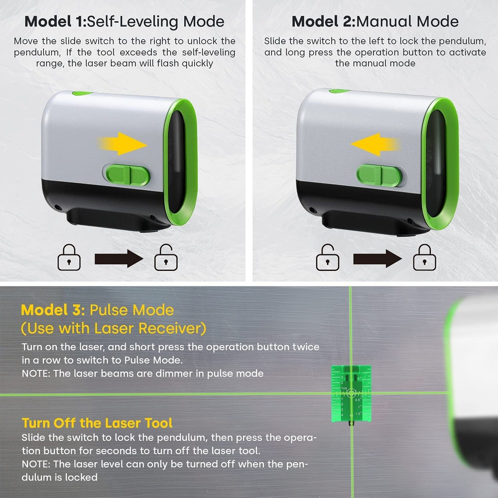 ENVENTOR Green Laser Level, Self Leveling Horizontal and