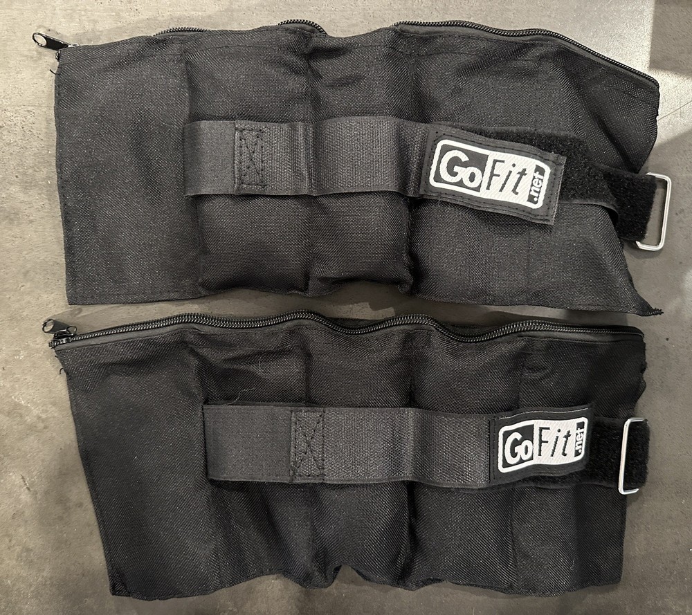 GO FIT Ankle & Wrist Weights 1 Lb Each - Adjustable Fit w/Loop Strap