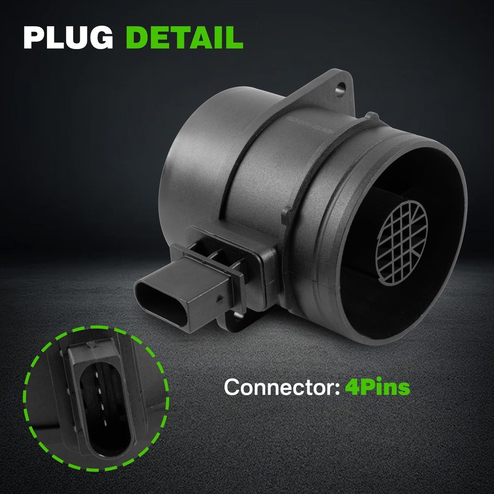 4 Pins Mass Air Flow Sensor Meter MAF Sensor Compatible with 2006-2020 Merced...