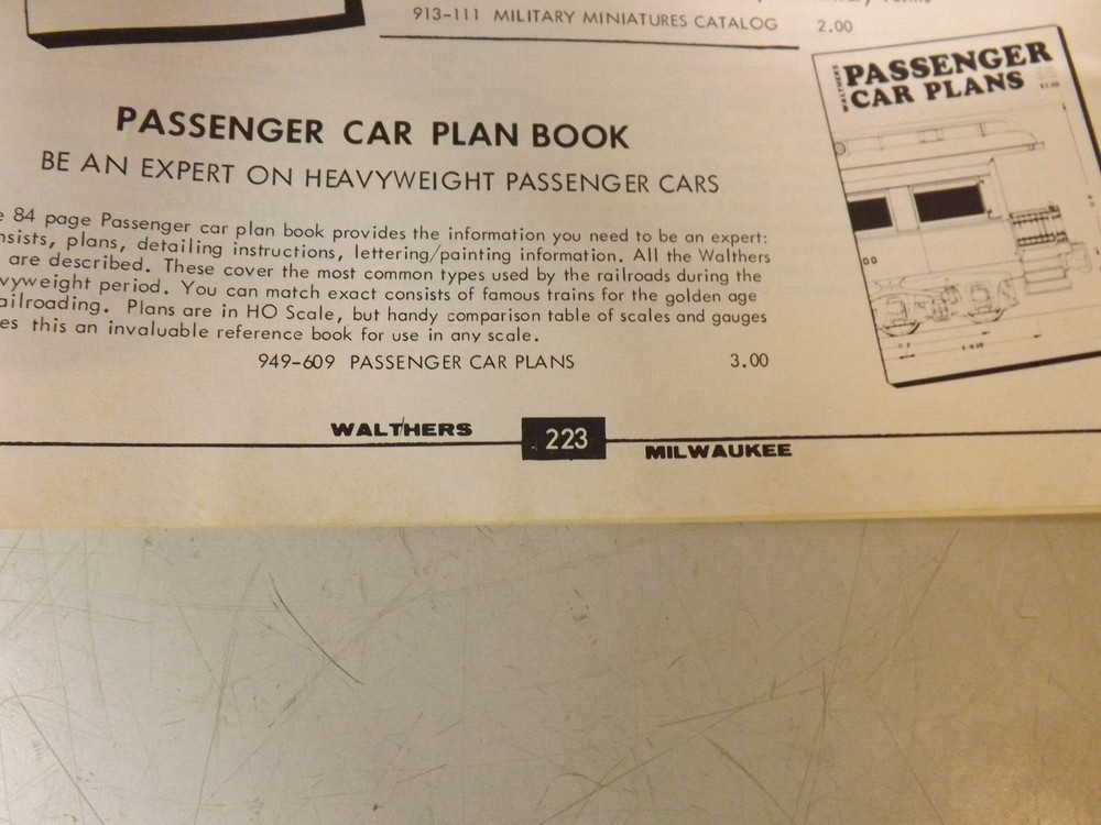 1975 WALTHERS HO RAILROAD CATALOG & Craft Train Reference Manual