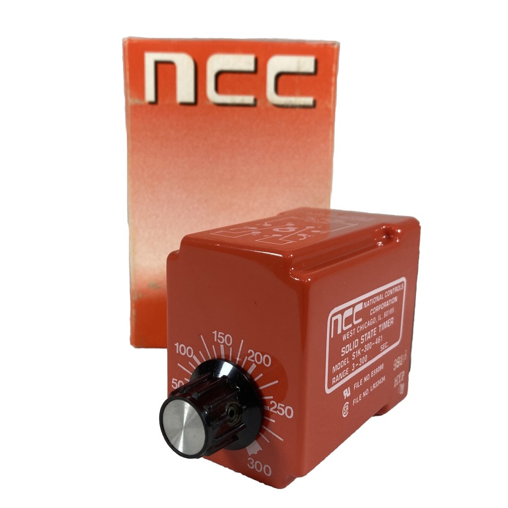 NCC S1k-300-461 Solid State Timer 120 vac Range 3-300 Seconds - New